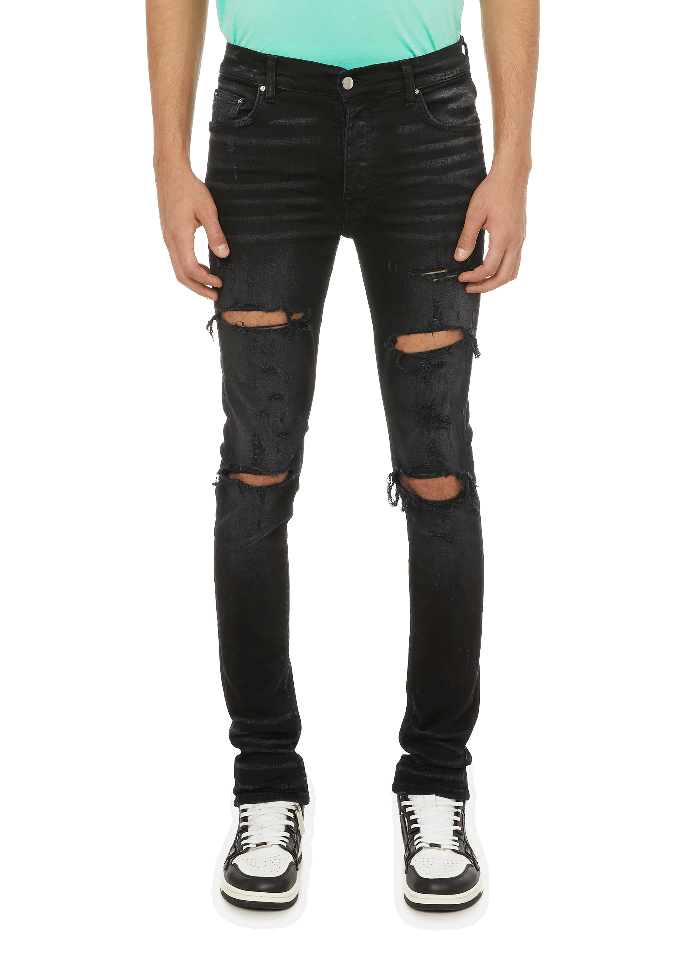 amiri blue thrasher plus jeans