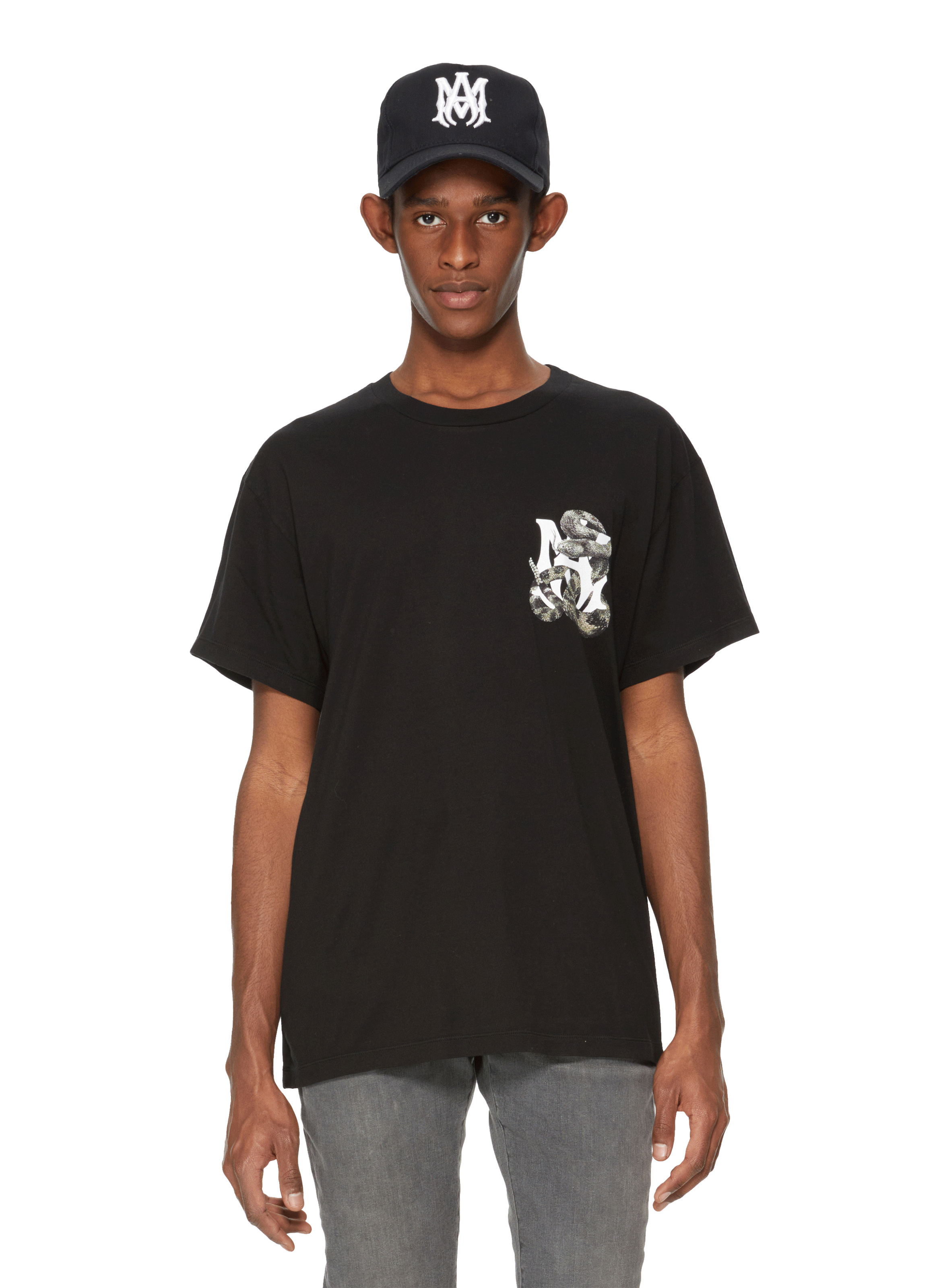 SNAKE COTTON T-SHIRT - AMIRI for MEN 