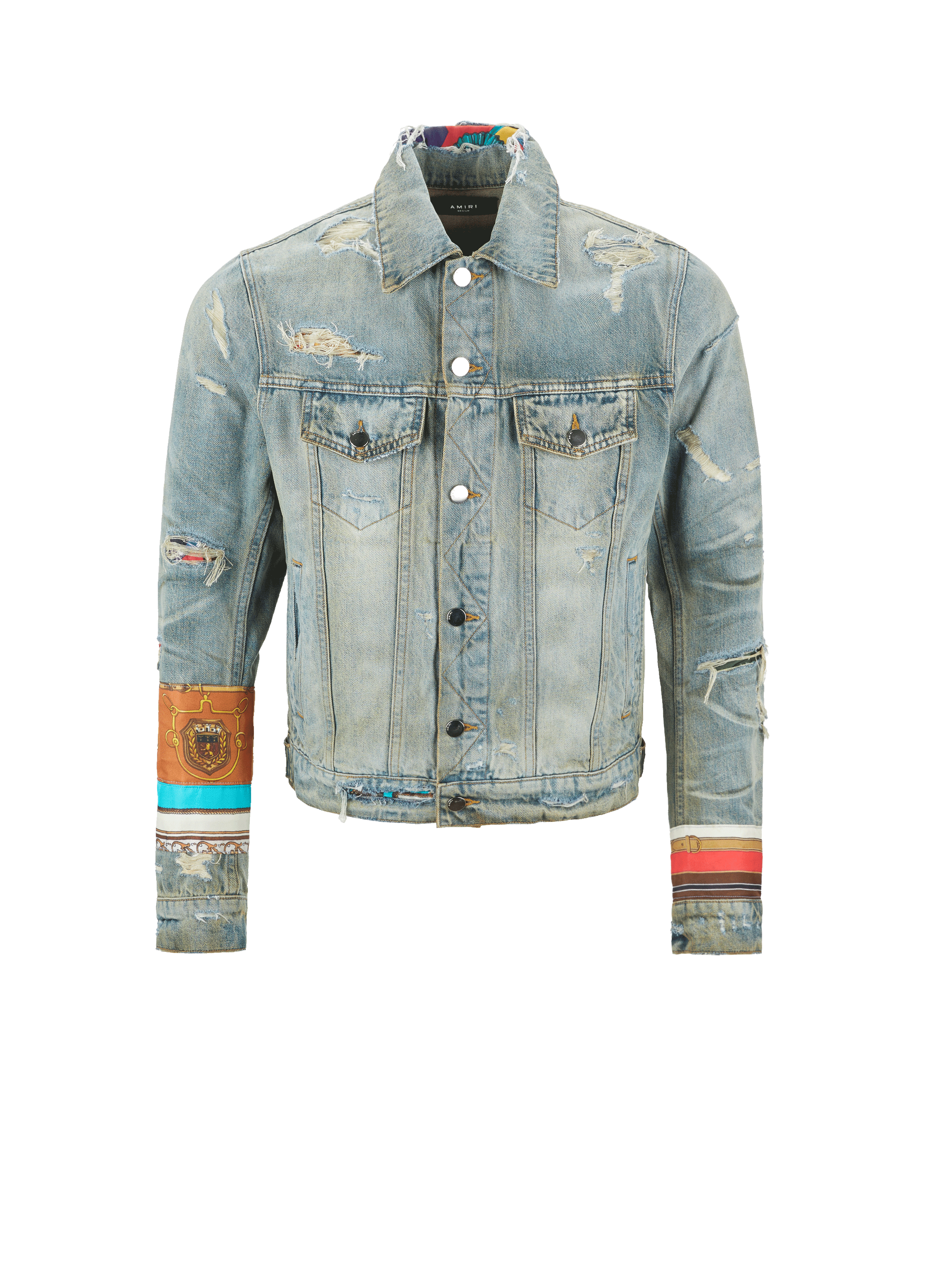 amiri shearling denim jacket