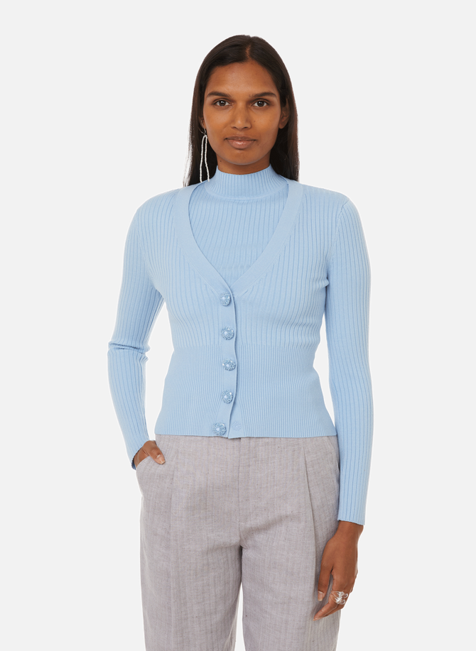 Solfège ribbed knit cardigan ANNE FONTAINE