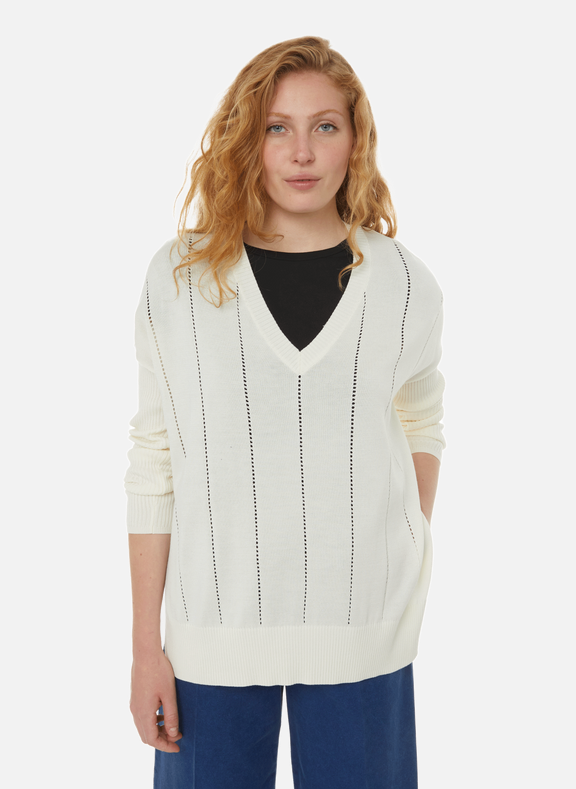 ANNE FONTAINE Imanol wool-blend jumper White