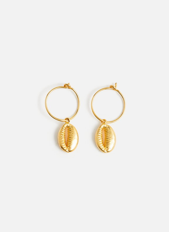 ANNI LU Cowry Shell earrings Golden