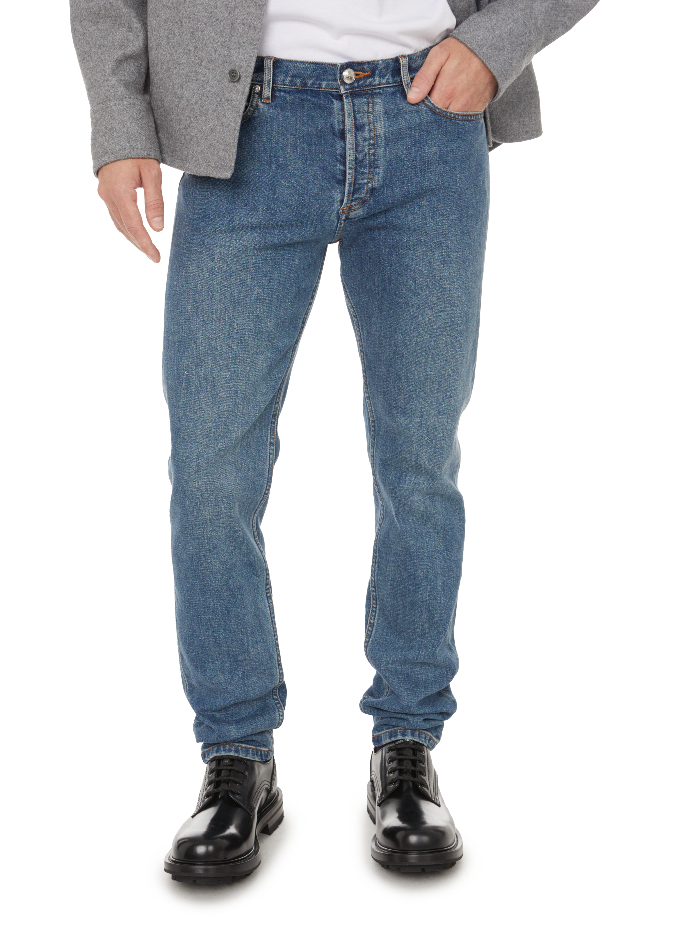 apc raw denim jeans