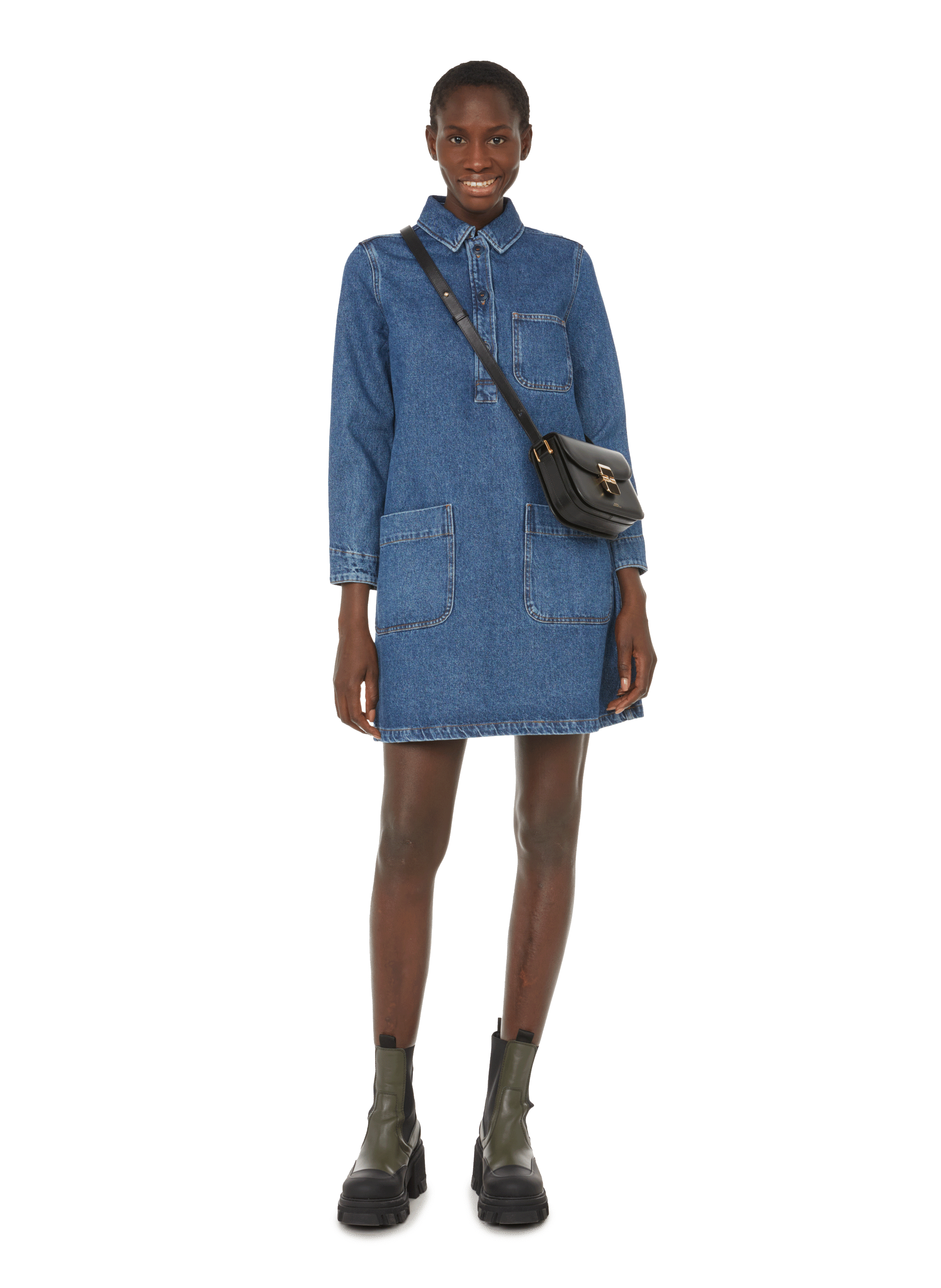 DENIM SHIRT DRESS - A.P.C. for WOMEN 