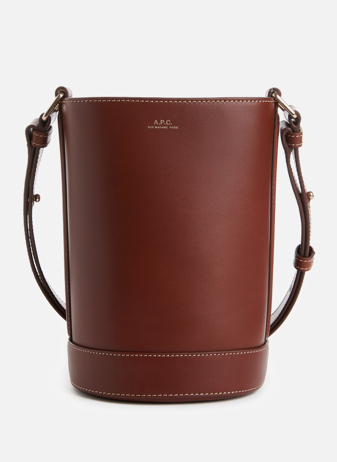 Amber calfskin leather bucket bag A.P.C.
