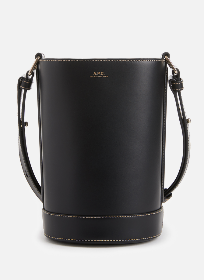 Amber calfskin leather bucket bag A.P.C.