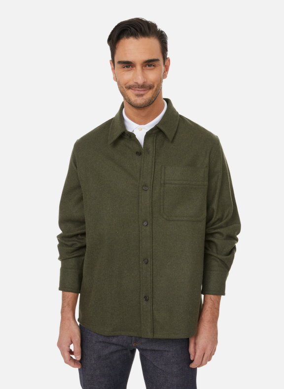 A.P.C. Wool-blend overshirt Green