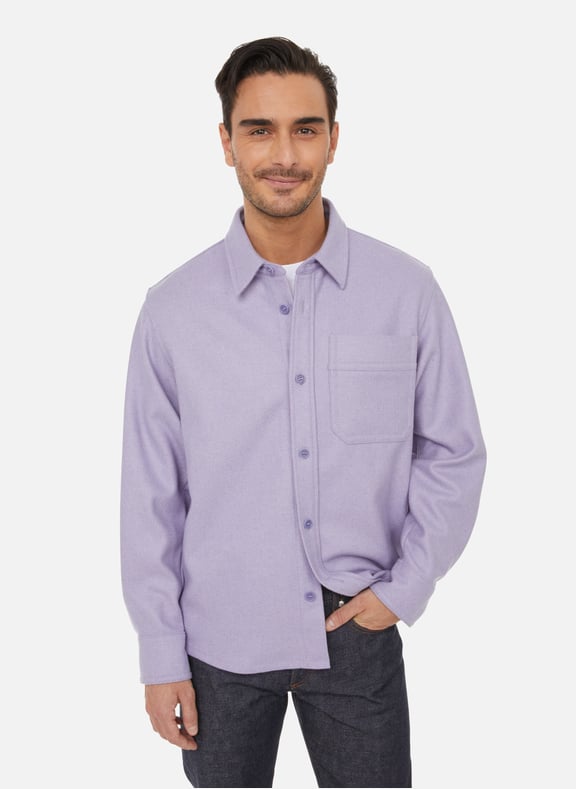 Wool-blend overshirt Purple by A.P.C. A.P.C. Wool-blend overshirt Purple