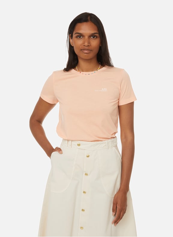 Logo cotton T-shirt Pink by A.P.C. A.P.C. Logo cotton T-shirt Pink