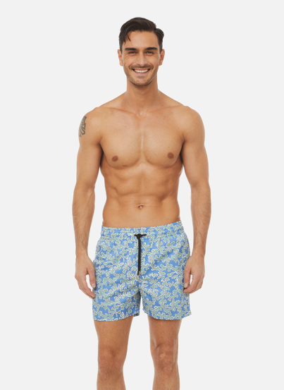 Printed recycled polyester swim shorts APNEE PARIS