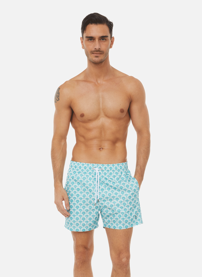 Printed recycled polyester swim shorts APNÉE