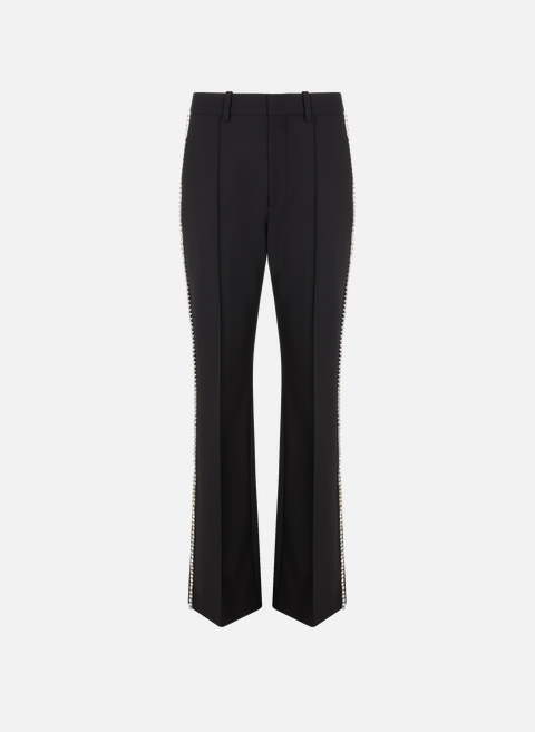 Pantalon avec strass en laine mélangée BlackAREA 