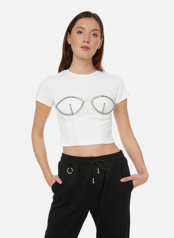AREA T-shirt with crystals White