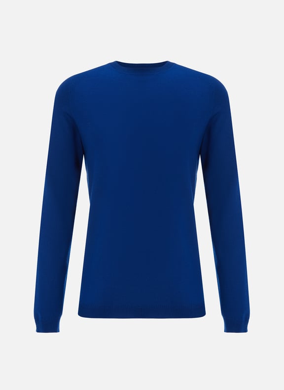 Round-neck wool jumper Blue by AU PRINTEMPS PARIS AU PRINTEMPS PARIS Round-neck wool jumper Blue