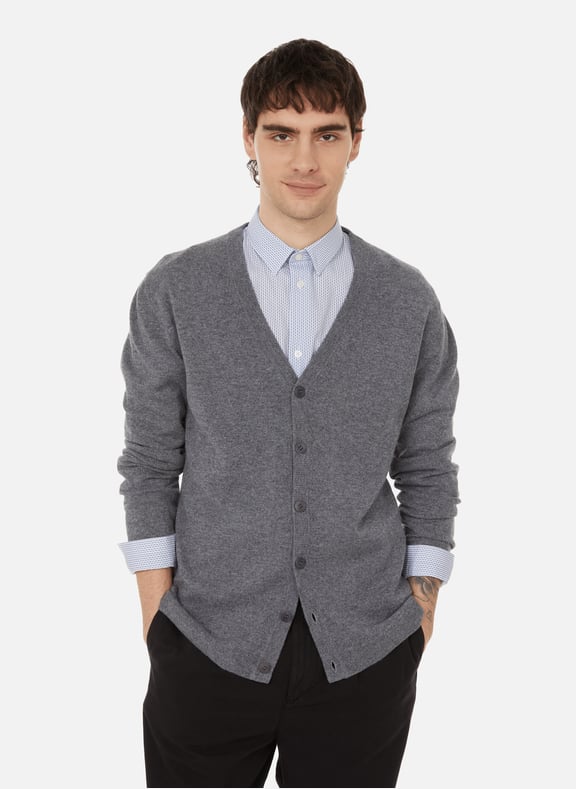 Cashmere cardigan Grey by AU PRINTEMPS PARIS AU PRINTEMPS PARIS Cashmere cardigan Grey