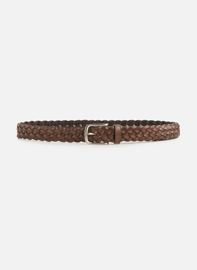 Calfskin leather braided belt AU PRINTEMPS PARIS