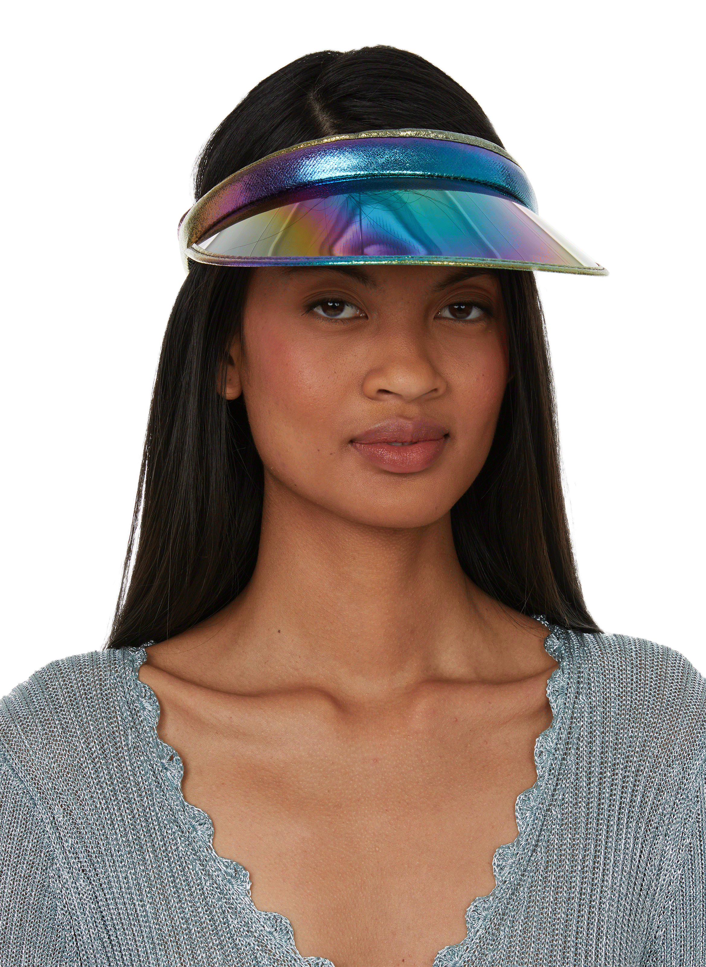 HOLOGRAPHIC VISOR HAT - IN PRINTEMPS 