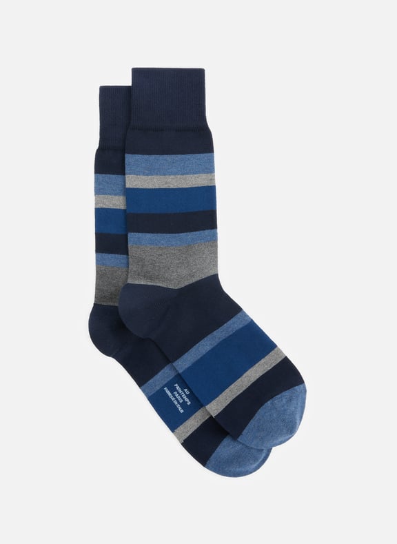 Cotton socks Blue by AU PRINTEMPS PARIS AU PRINTEMPS PARIS Cotton socks Blue