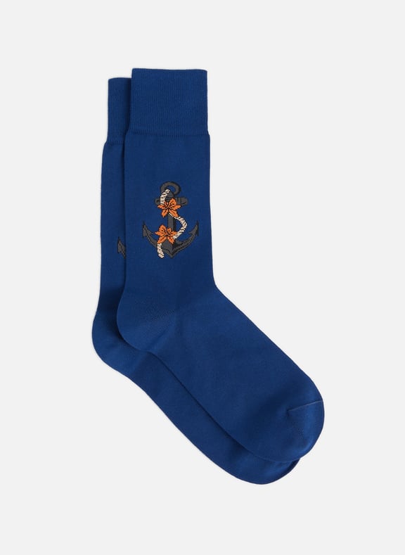Anchor mid-calf cotton-blend socks Multicolour by AU PRINTEMPS PARIS AU PRINTEMPS PARIS Anchor mid-calf cotton-blend socks Multicolour