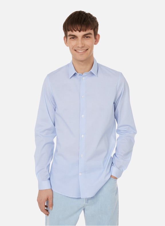 Printed cotton shirt Blue by AU PRINTEMPS PARIS AU PRINTEMPS PARIS Printed cotton shirt Blue