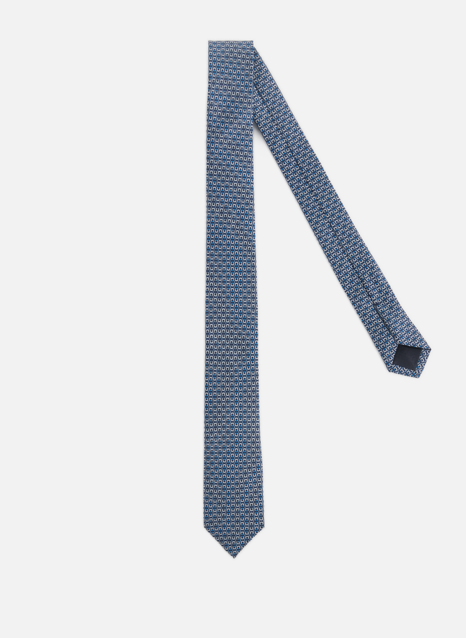 Silk satin patterned tie  AU PRINTEMPS PARIS