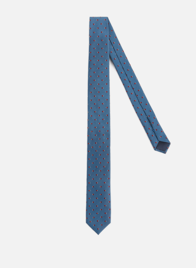 Silk satin patterned tie  AU PRINTEMPS PARIS