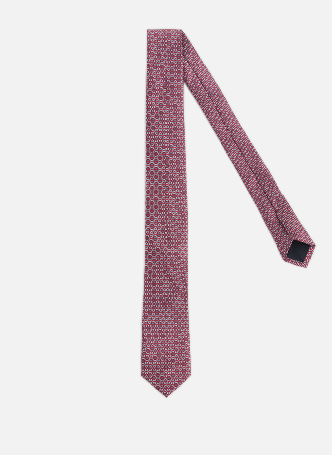 Silk satin patterned tie AU PRINTEMPS PARIS