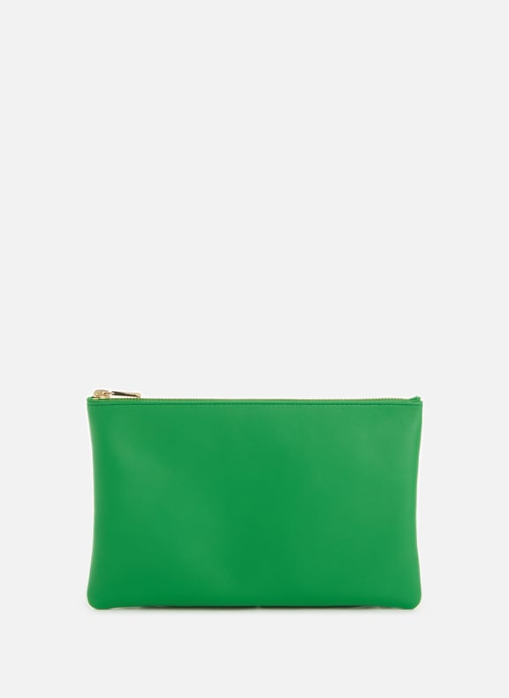 Leather clutch Green by AU PRINTEMPS PARIS AU PRINTEMPS PARIS Leather clutch Green