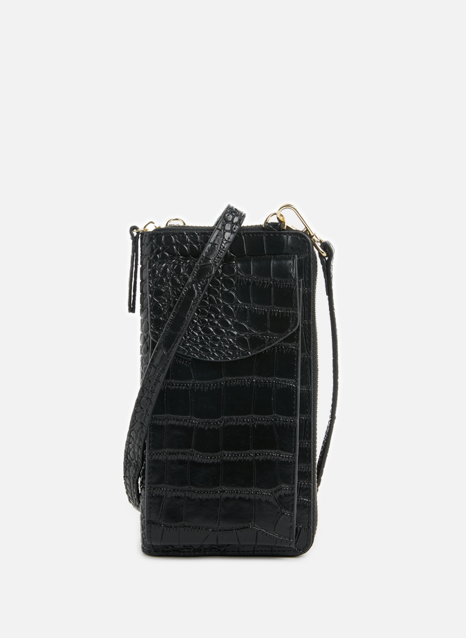 Leather wallet with chain AU PRINTEMPS PARIS