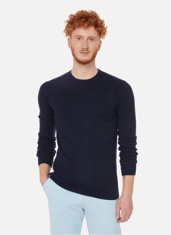 Cashmere round-neck jumper Blue by AU PRINTEMPS PARIS AU PRINTEMPS PARIS Cashmere round-neck jumper Blue