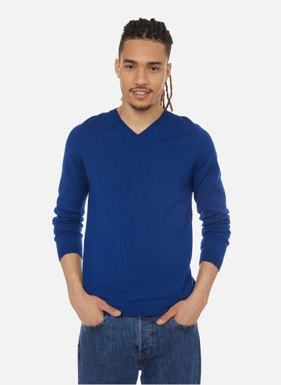 Merino wool jumper Blue by AU PRINTEMPS PARIS AU PRINTEMPS PARIS Merino wool jumper Blue
