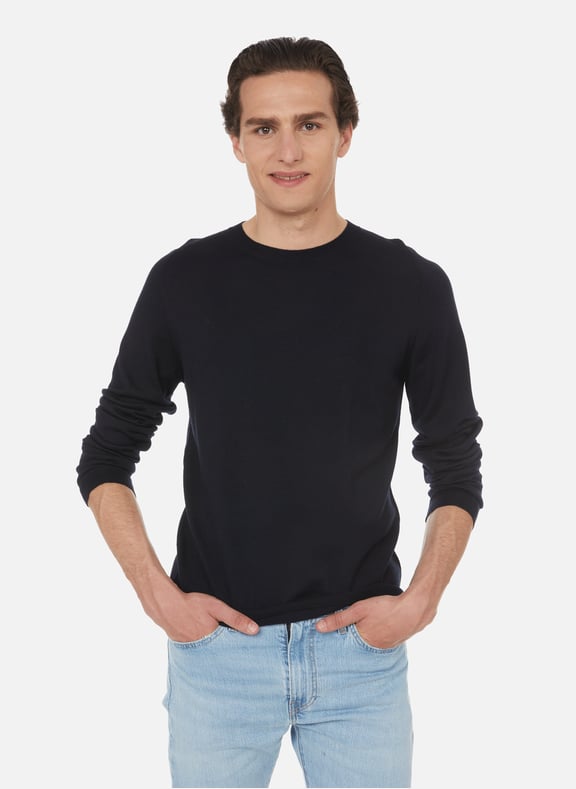 Merino wool jumper Blue by AU PRINTEMPS PARIS AU PRINTEMPS PARIS Merino wool jumper Blue