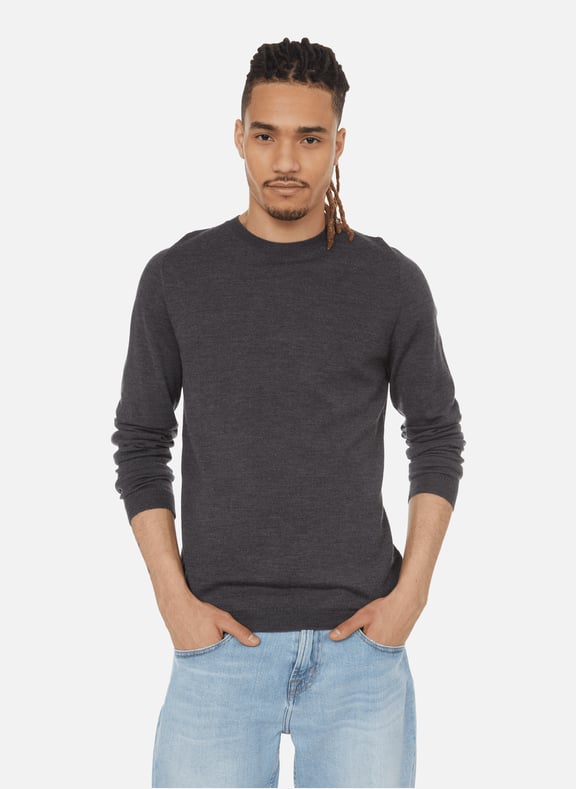Merino wool jumper Grey by AU PRINTEMPS PARIS AU PRINTEMPS PARIS Merino wool jumper Grey