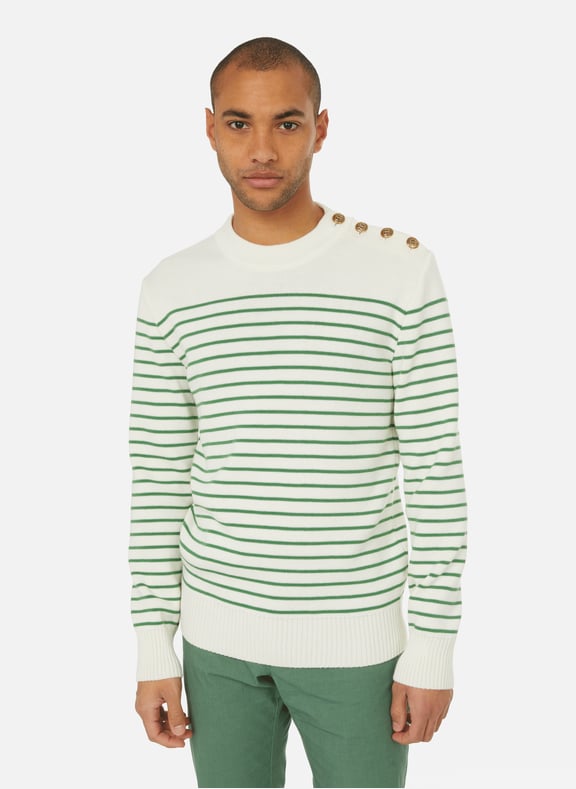 Merino wool-blend sailor jumper Green by AU PRINTEMPS PARIS AU PRINTEMPS PARIS Merino wool-blend sailor jumper Green