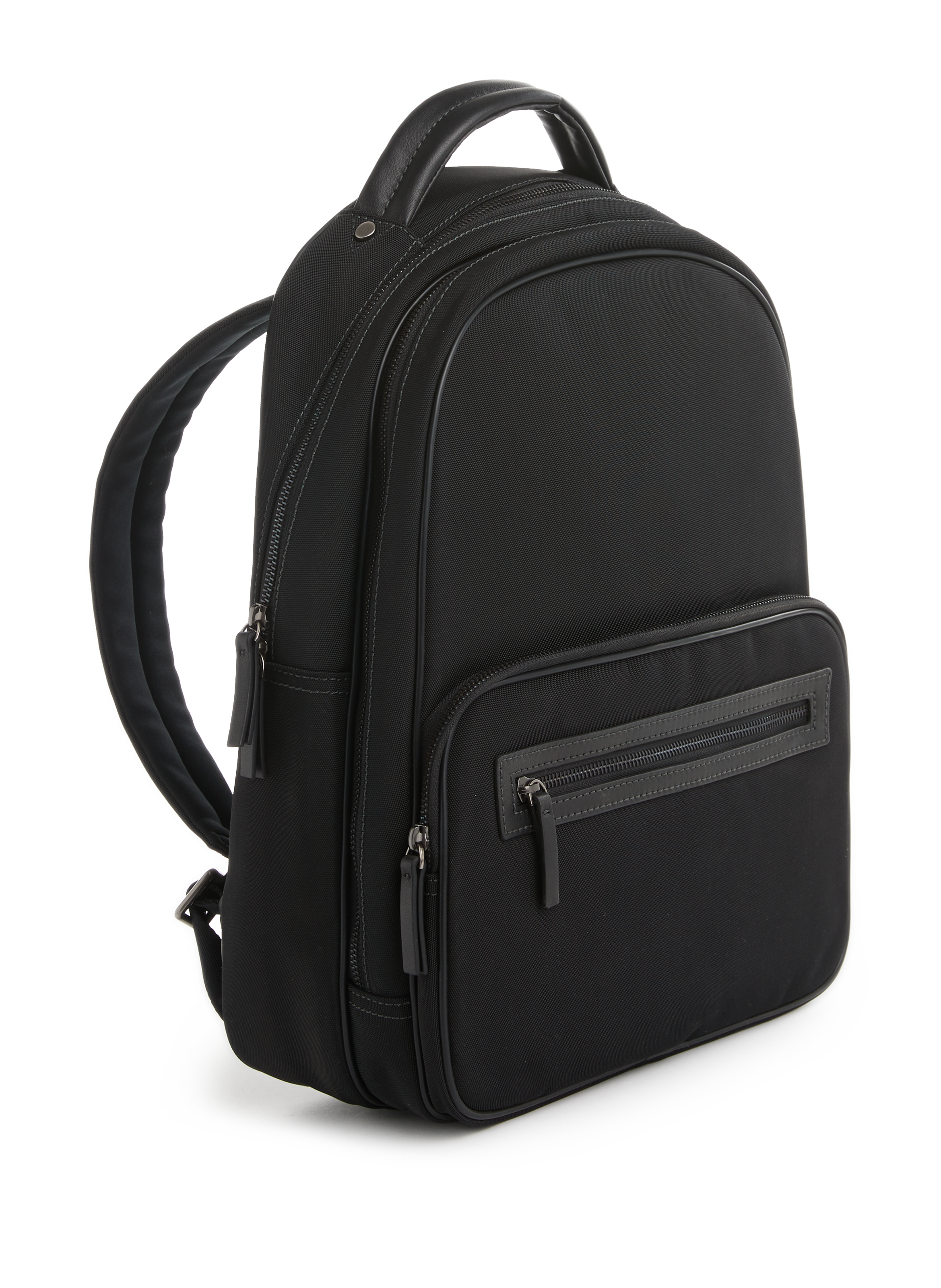 black leather bolsa backpack