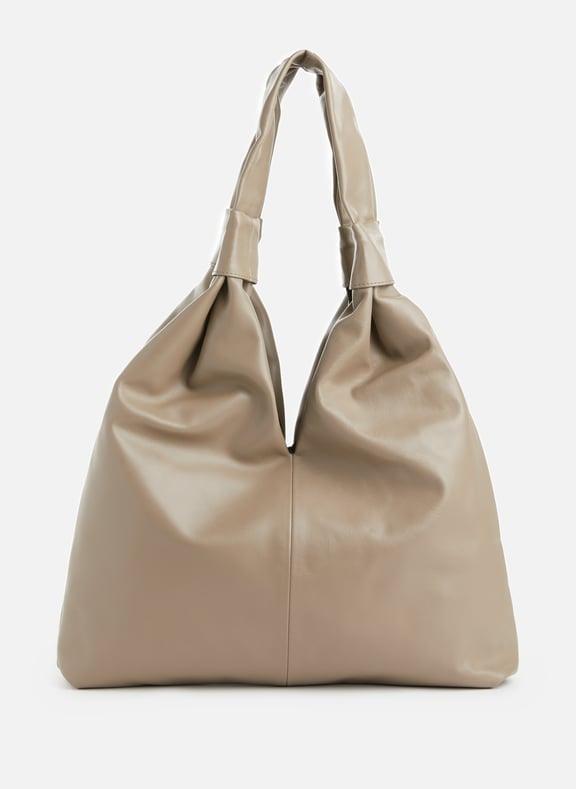 Leather handbag Grey by AU PRINTEMPS PARIS AU PRINTEMPS PARIS Leather handbag Grey