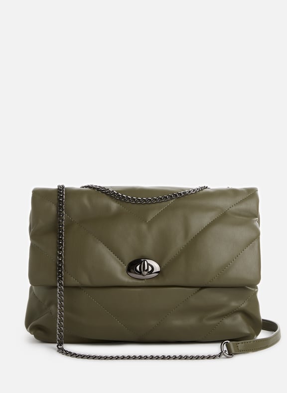 Quilted bag Khaki by AU PRINTEMPS PARIS AU PRINTEMPS PARIS Quilted bag Khaki