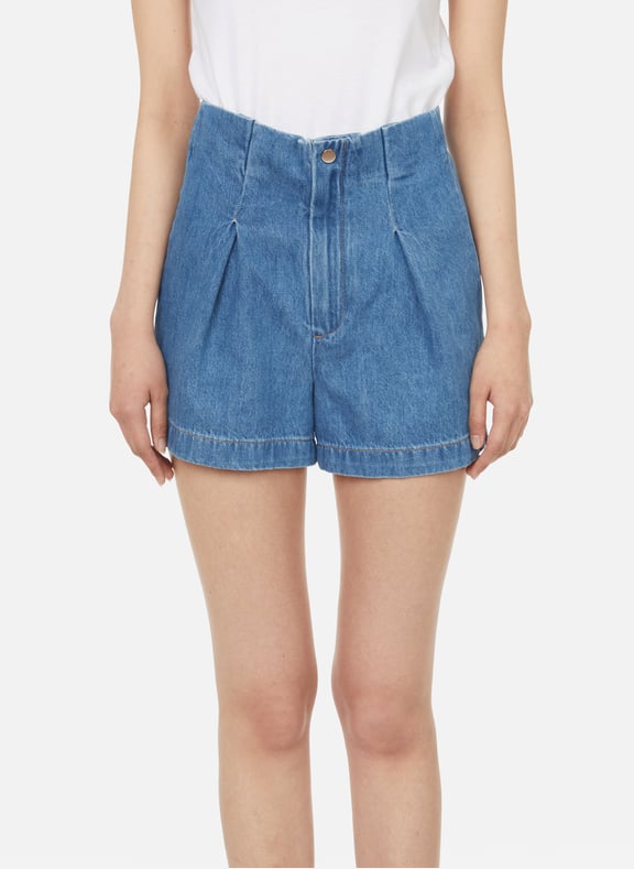 High-waisted denim shorts Blue by AU PRINTEMPS PARIS AU PRINTEMPS PARIS High-waisted denim shorts Blue