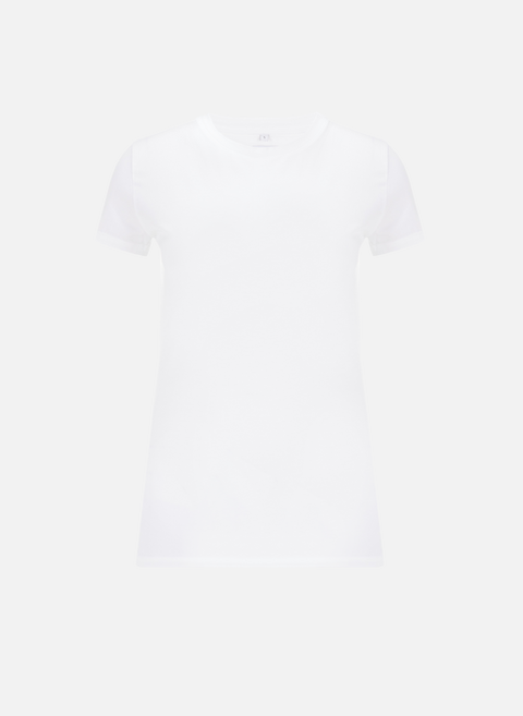 T-shirt col rond en coton WhiteAU PRINTEMPS PARIS 