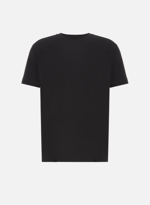 T-shirt col rond en coton organique BlackAU PRINTEMPS PARIS 