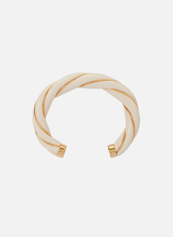 Woven bangle Beige by AURELIE BIDERMANN AURELIE BIDERMANN Woven bangle Beige