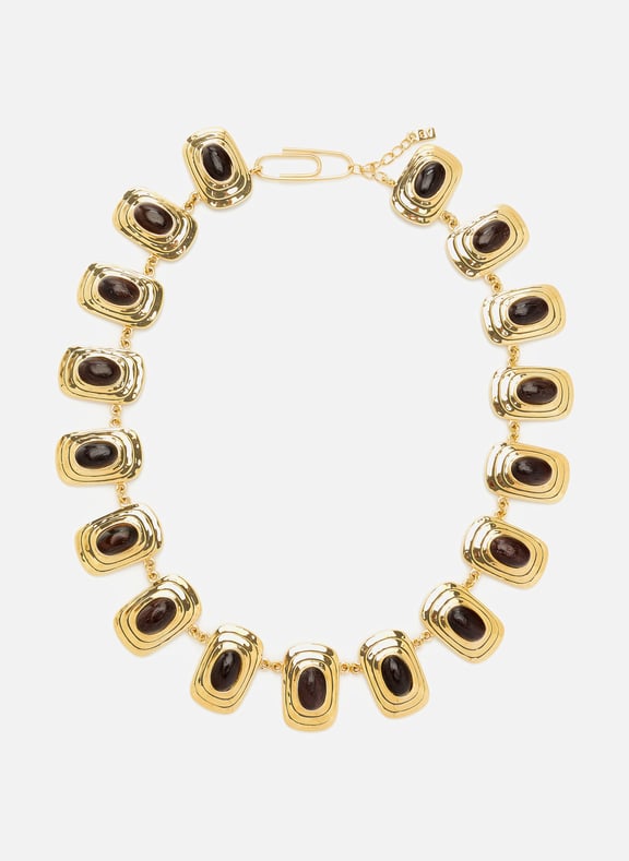 Java metal necklace Red by AURELIE BIDERMANN AURELIE BIDERMANN Java metal necklace Red