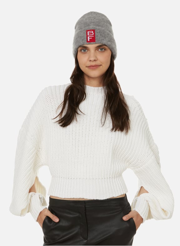 Asymmetric Wool Jumper Beige by A.W.A.K.E. MODE A.W.A.K.E. MODE Asymmetric Wool Jumper Beige