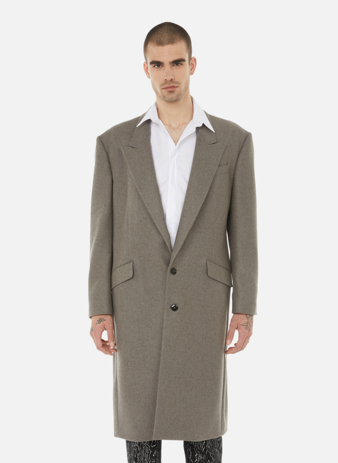 Long virgin wool-blend coat AZZARO
