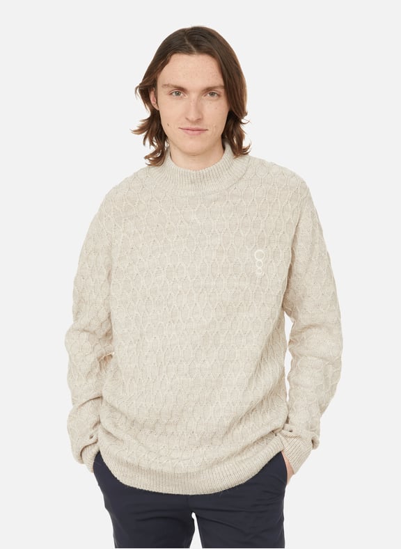 Wool-blend cable knit jumper Beige by AZZARO AZZARO Wool-blend cable knit jumper Beige