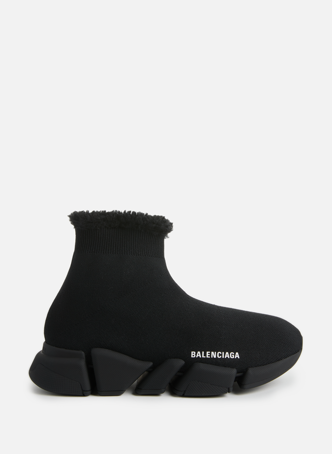 Speed 2.0 LT faux fur and recycled knit sneakers BALENCIAGA