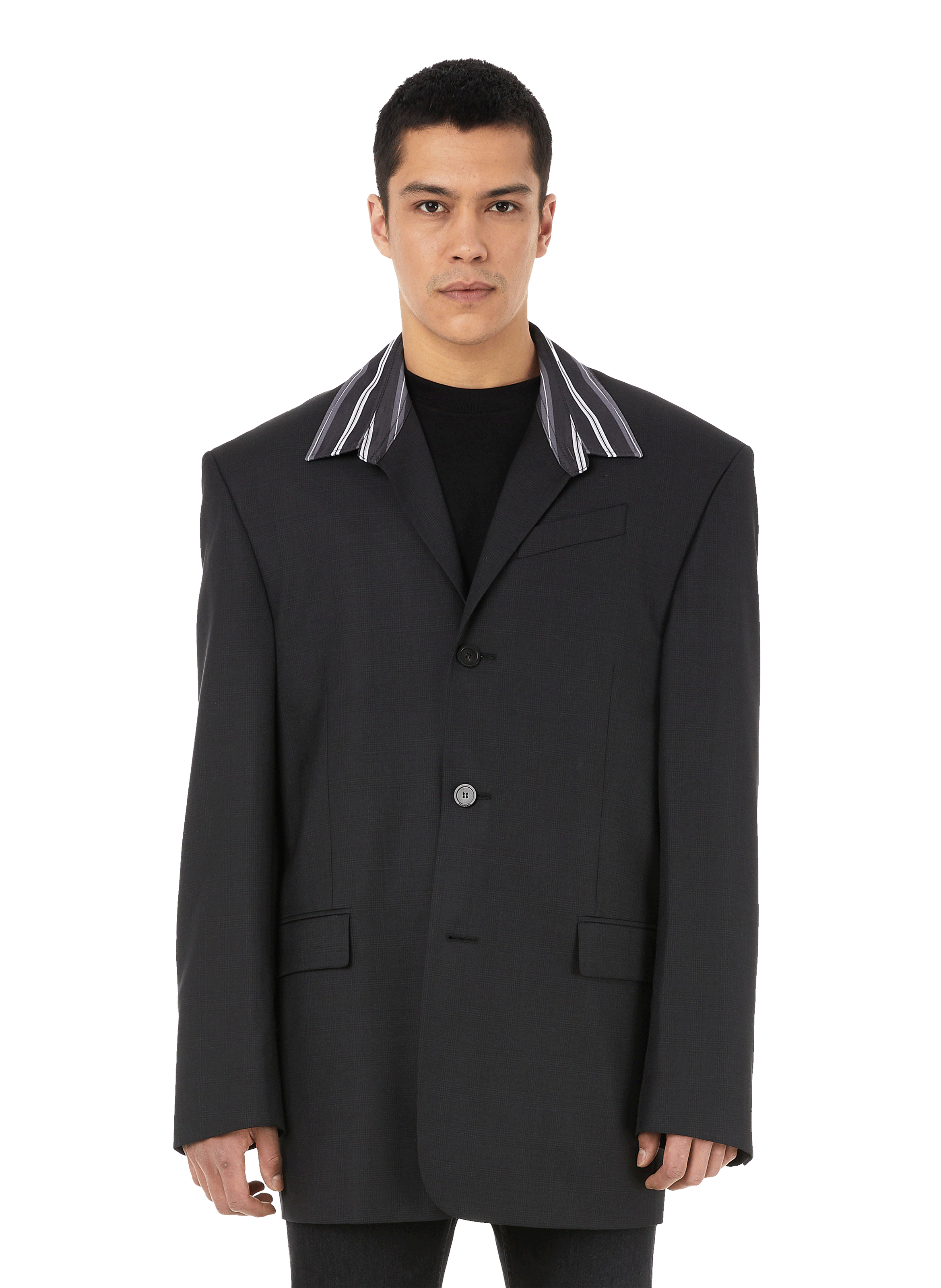 Balenciaga  Mens Double Layer Long Sleeve TShirt  Black  Dover  Street Market EShop  DSML ESHOP