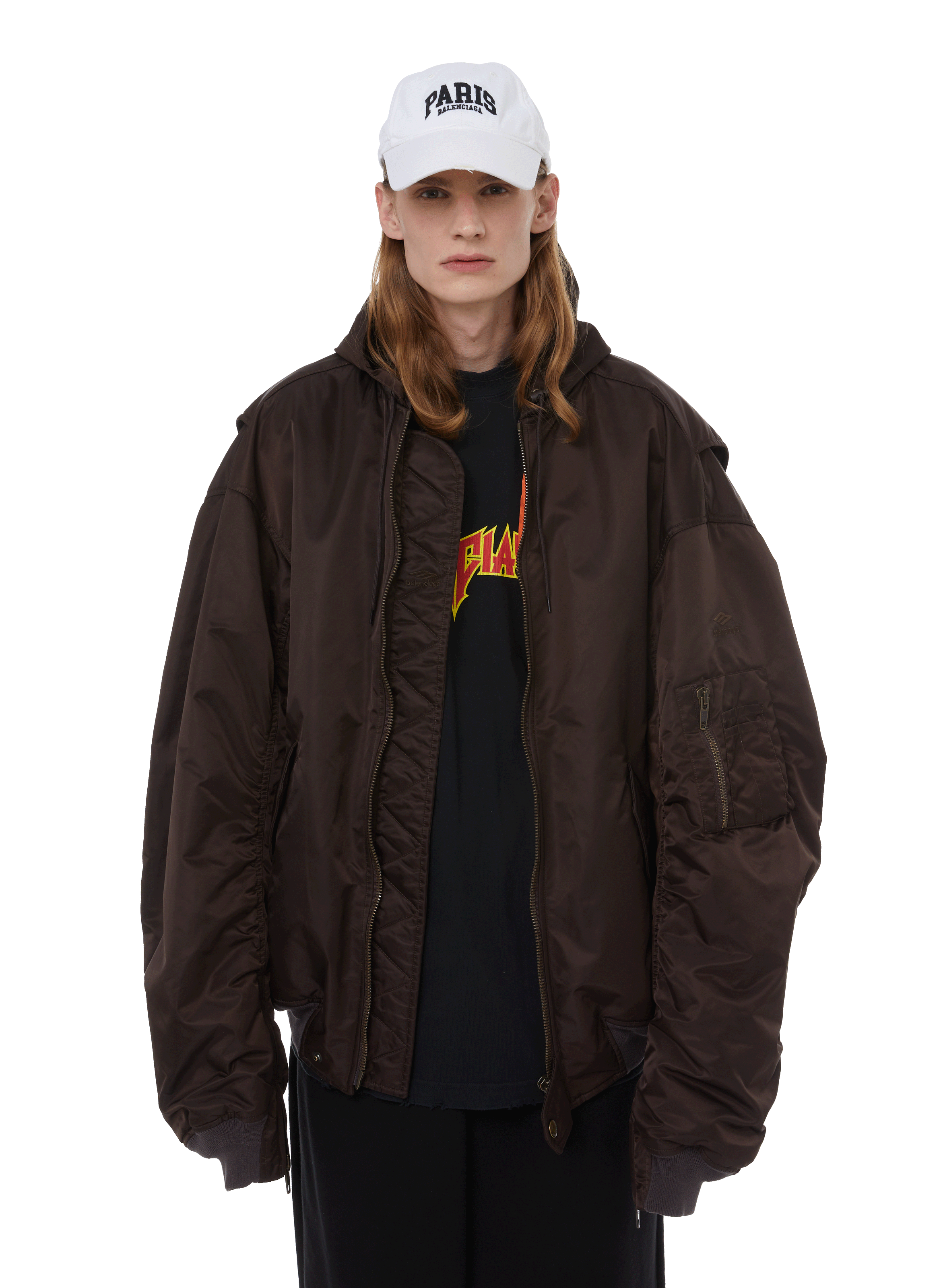 balenciaga oversized bomber jacket