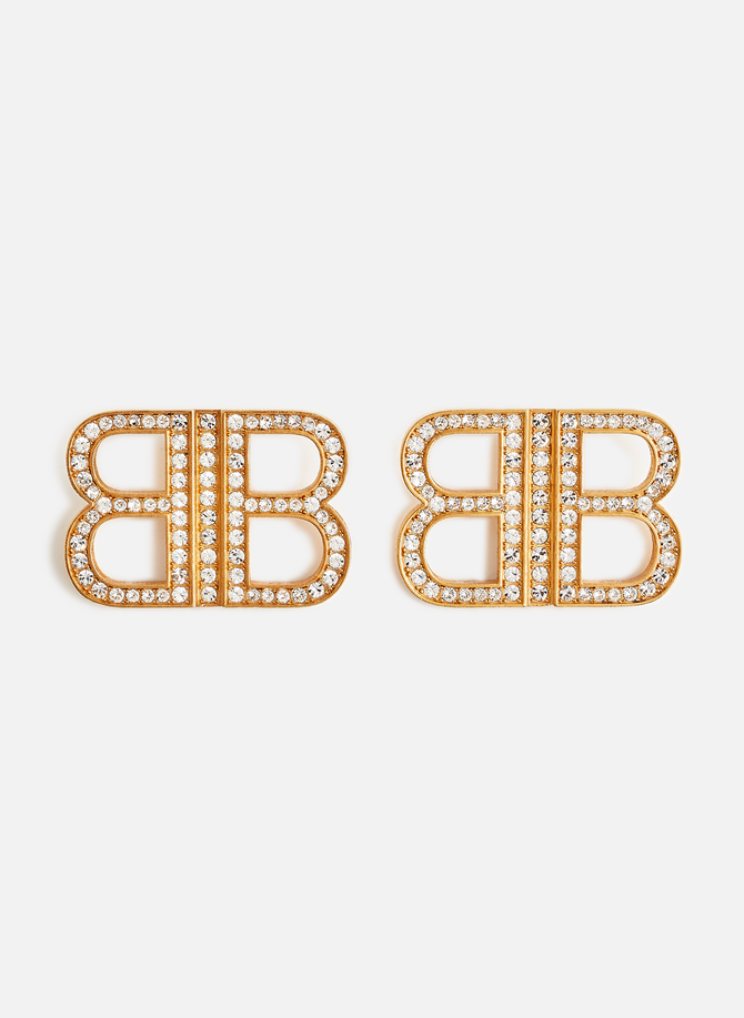 BB rhinestone earrings BALENCIAGA