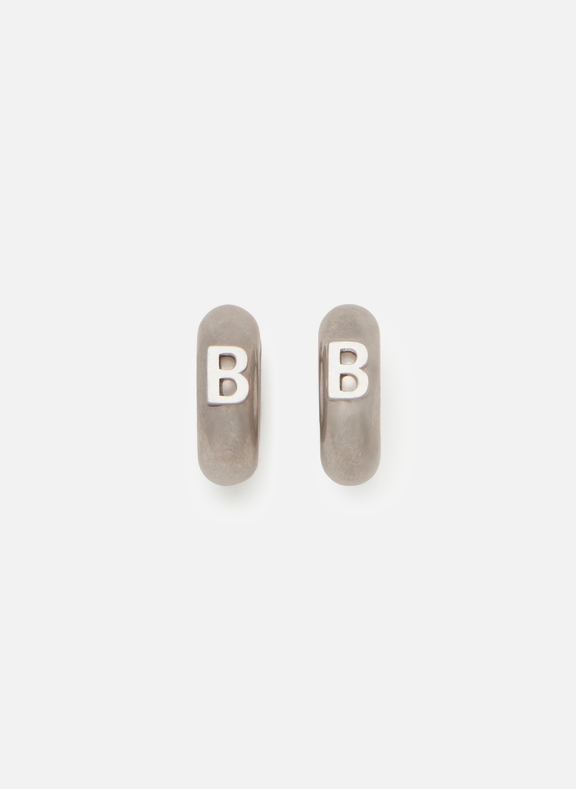 BALENCIAGA Earrings B in brass Silver